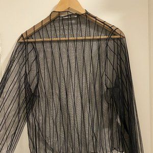 Sheer Striped Blouse